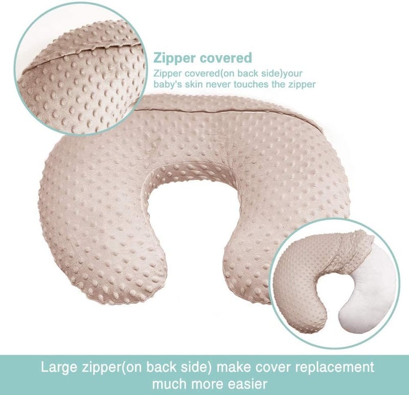 iEvolve Minky Nursing Pillow Cover Breast Feeding Pillow Cover Slipcover U Shape for Baby Boy Girl,Cover Only(Fox) - Image 3